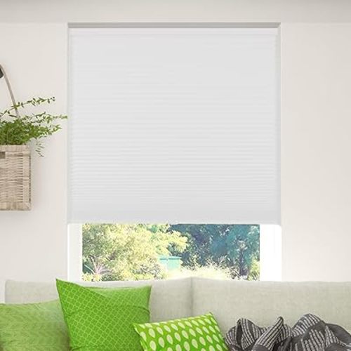 Playroom/Downstairs Blinds 9/16-Inch Shade, Blackout White, 34.5-Inch Width by 60-Inch Height