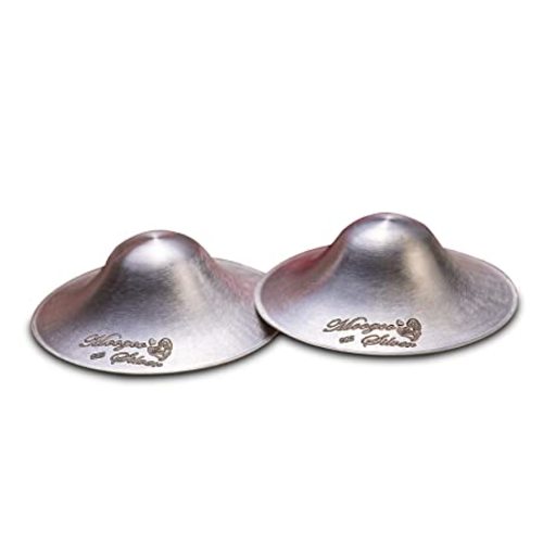 The Original Silver Nursing Cups - Nipple Shields for Nursing Newborn - Newborn Essentials Must Haves - Nipple Covers Breastfeeding - 925 Silver (X-Large)