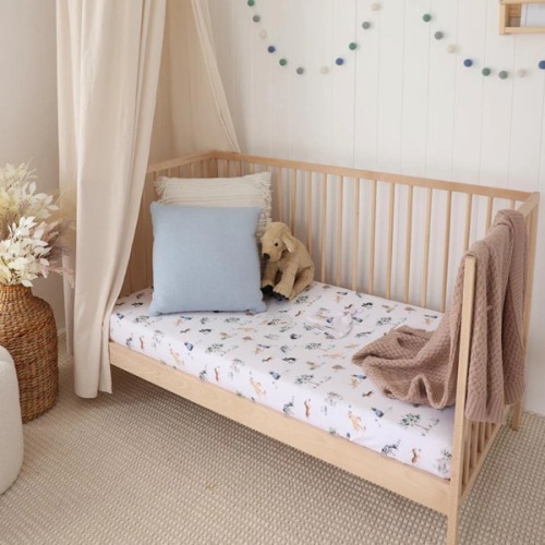 Dog Park Organic Fitted Cot Sheet | Snuggle Hunny