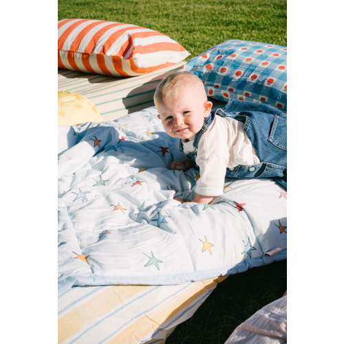 Retro Star Reversible Rainbow Quilt – Play Linen