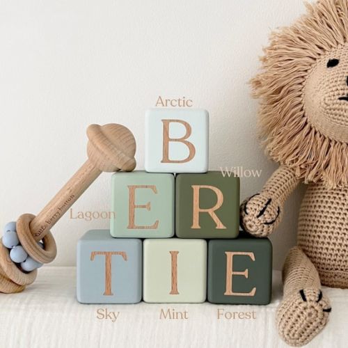 Personalised Baby Name Blocks Wooden Name Blocks, Letter Blocks, Nursery Decor, New Baby Gift, Newborn Announcement, Nursery Accessories - Etsy