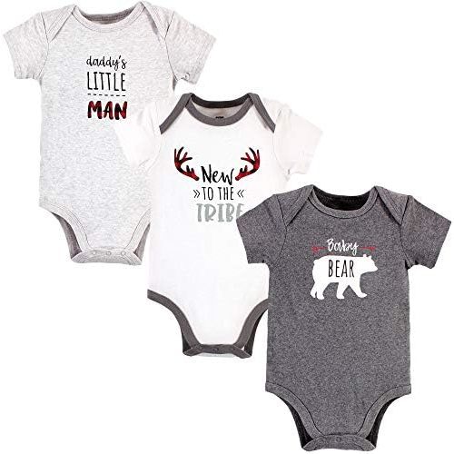 Hudson Baby Baby Boys Cotton Bodysuits 3-pack