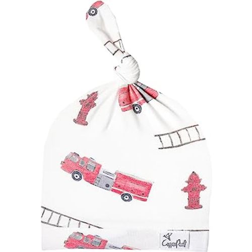 Copper Pearl Baby Beanie Hat Top Knot Stretchy Soft Chief