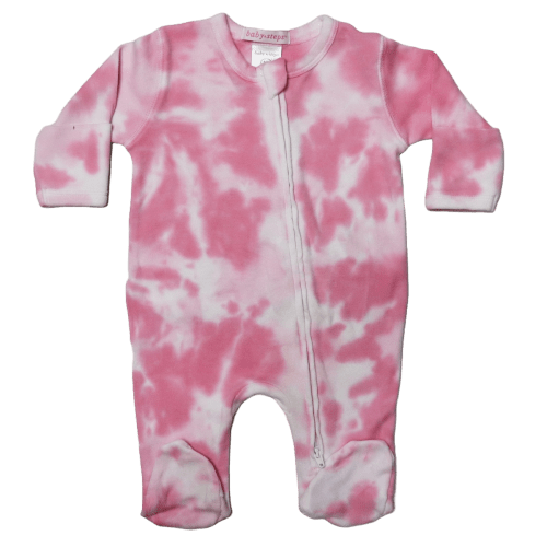 Baby Tie Dye Zipper Footie - Chloe