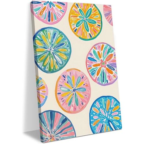 Star Fish Shells Decorations Sand Dollars Shell Decor Sea Beach House Wall Decor Canvas Wall Art Summer Framed Prints Artwork Posters Painting Picture for Home Dining Room Living Room 11.5X14.5 Inch