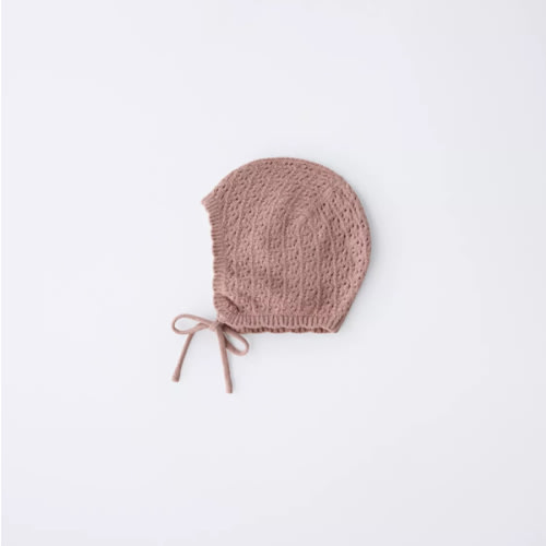 COTTON SILK KNIT BONNET - Pink | ZARA United States