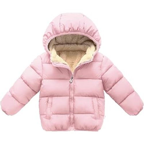 Baby Winter Coats Toddler Hooded Jackets Cotton Warm Lined Puffer Outerwear Baby Boys Girls Windproof Thick Clothes