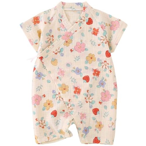 BINIDUCKLING Baby Kimono Robes Cotton Muslin Outfit