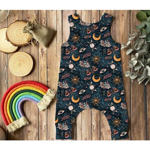 Celestial toddler romper, baby girl romper, toddler dungarees, baby boy clothes, unisex baby gift, gender neutral baby clothes, baby outfit