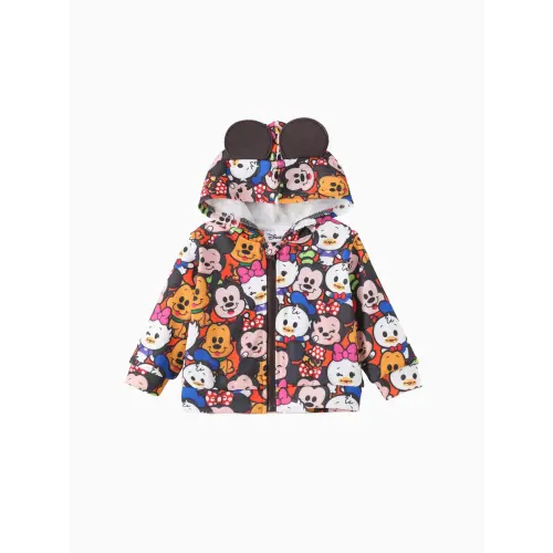 Disney Mickey and Friends Baby/Toddler 1pc Character Allover Pattern 3D Ears hooded Jacket