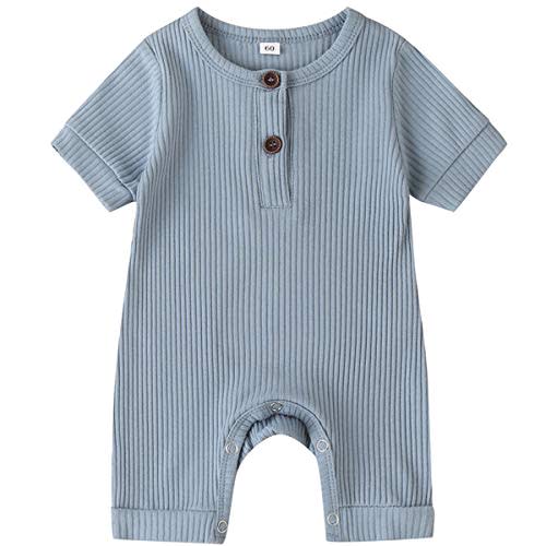 Kuriozud Newborn Infant Unisex Baby Boy Girl Clothes Button Romper Jumpsuit Basic One Piece Outfits