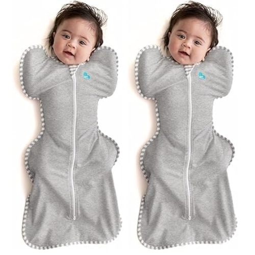 Love to Dream Swaddle UP, Baby Sleep Sack, Self-Soothing Swaddles for Newborns, Get Longer Sleep, Snug Fit Helps Calm Startle Reflex, Newborn Essentials for Baby, 1.0 TOG, 5-8.5 lbs, Tan Houndstooth