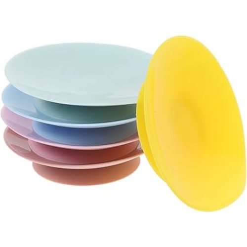 Hemoton 5pcs Non-Slip Silicone Suction Pads for Dishes Strong Grip Utensil Rest for Elderly Double-Sided Plate Fixing Pads Portable Tableware Holder Easy to Clean Durable