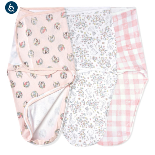 aden + anais Disney Princess Cotton Easy Swaddle 0-3M