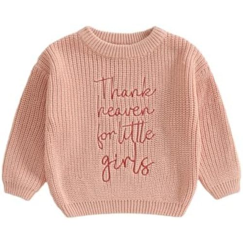 Infant Baby Girl Sweater Romper Embroidery Long Sleeve Ruffle Chunky Knit Sweatshirt Rompers Fall Winter Clothes