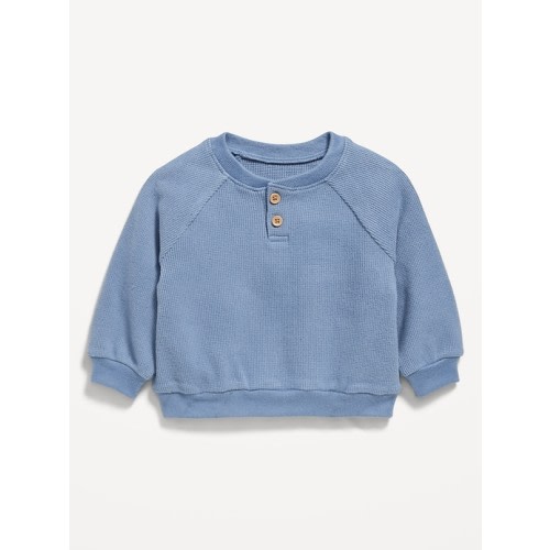 Cozy Long-Sleeve Henley Thermal-Knit Sweatshirt for Baby | Old Navy
