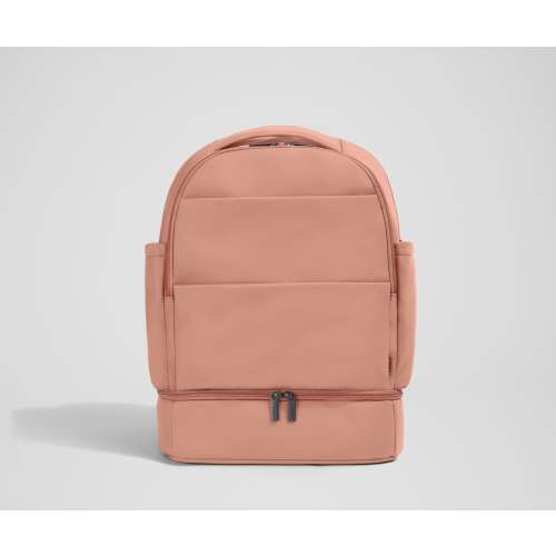 The Double Diaper Backpack in Clay Pink