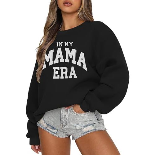 LOMON Crewneck Sweatshirt for Women Casual Oversized Pullover Hoodies Long Sleeve Fleece Tops Sweater