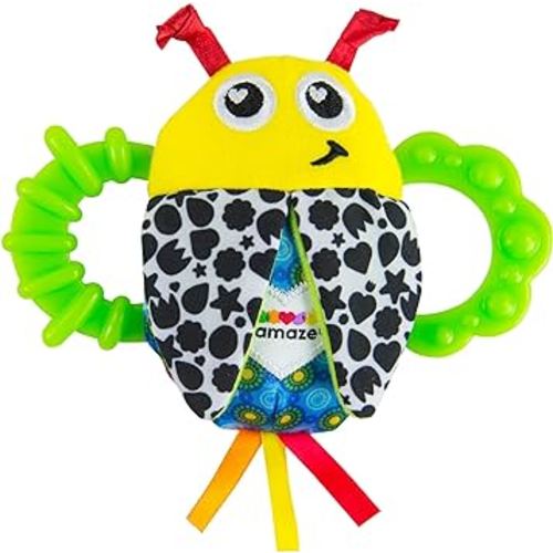 LAMAZE Bitty Bite Bug Rattle 4.5 Inch (Pack of 1)