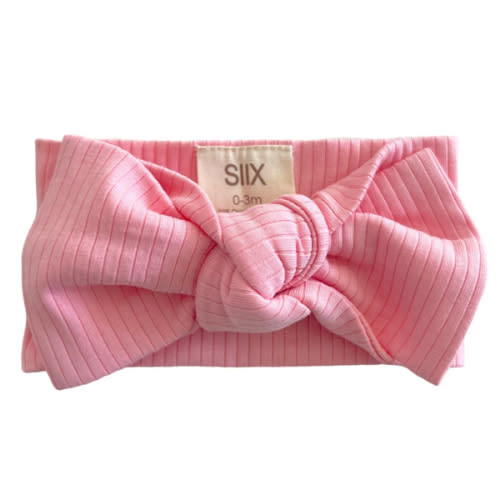 Pink / Organic Ribbed Bow – SpearmintLOVE