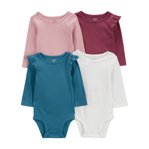 Baby 4-Pack Long-Sleeve Bodysuits - Carter's | Carter's
