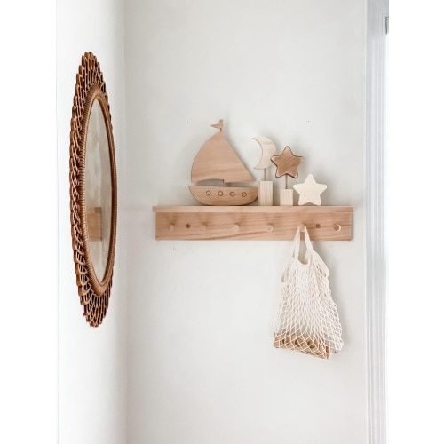 Nursery Wooden Peg Shelf
