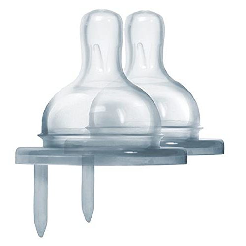 Pura Kiki Bottle Replacement Nipple 2-Pack - 100% Medical-Grade Silicone, Anti-Colic, NonPlastic - Suitable for Infants & Babies 3+ Months (Medium Flow)