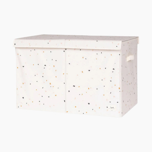3 Sprouts Recycled Folding Toy Chest - Cream Terrazzo