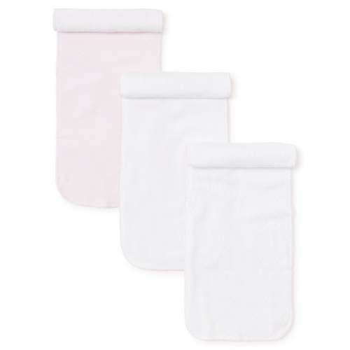 Kissy Dots Pink 3 Pack Burp Set w/ Tulle Bag
