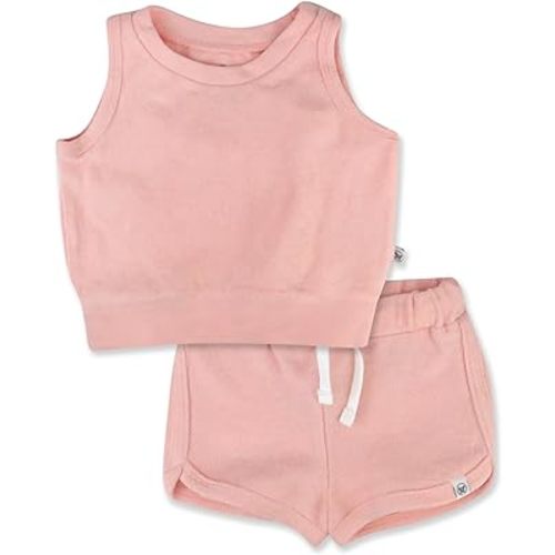 HonestBaby Playwear Outfit Sets Tops and Bottoms 100% Organic Cotton for Baby and Toddler Boys, Unisex