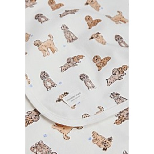 Marshmallow Organically Grown Cotton Dog Print Blanket - Accessories | Country Road