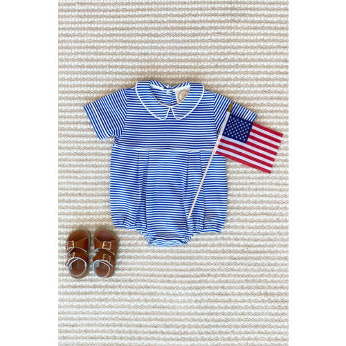 Bradford Bubble - Rockefeller Royal Stripe with Worth Avenue White