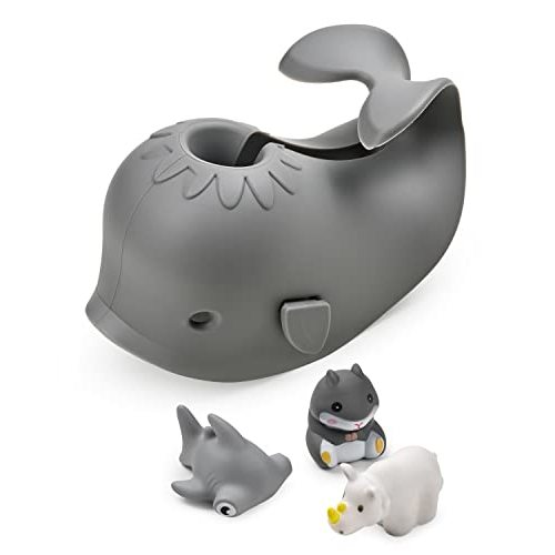 Mandoo Faucet Cover Bathtub Baby, Bath Spout Cover for Baby, Bath Faucet Cover for Kids, Tub Spout Cover Bathtub Faucet Cover Kids Safety, Protection Baby Universal Bath Silicone Toys Whale Grey