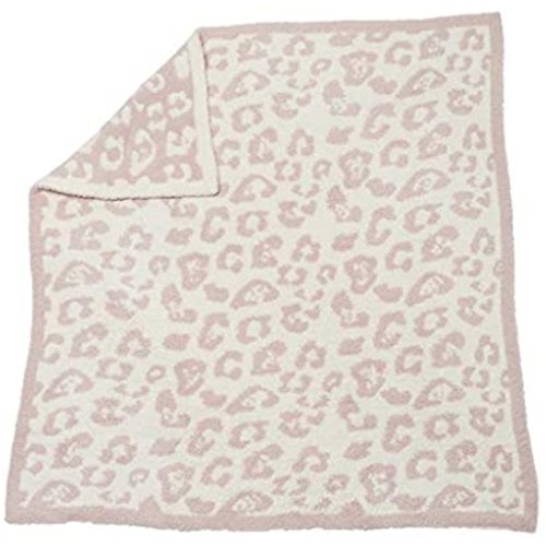 Barefoot Dreams Cozychic Barefoot in the Wild Baby Blanket - Dusty Rose / Cream