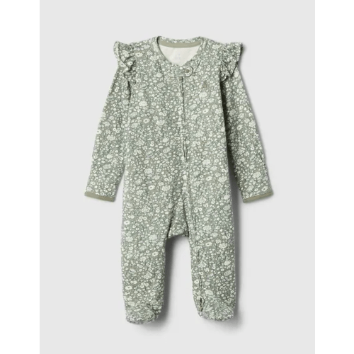 Baby First Favorites One-Piece in green floral, size: 3-6 M
