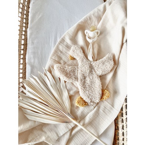 Little Goose - Teddy Fleece Paci Holder