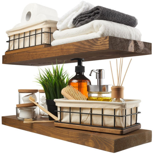 Baobab Workshop Solid Wood Floating Shelves, Bathroom Wall Shelves & Reviews | Wayfair