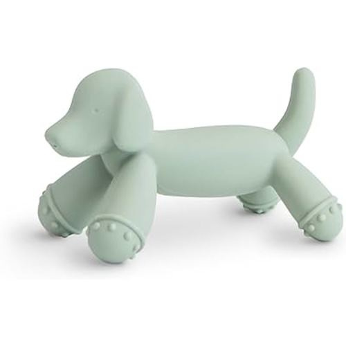 mushie Silicone Baby Teether Toy | Dog Figurine Teether