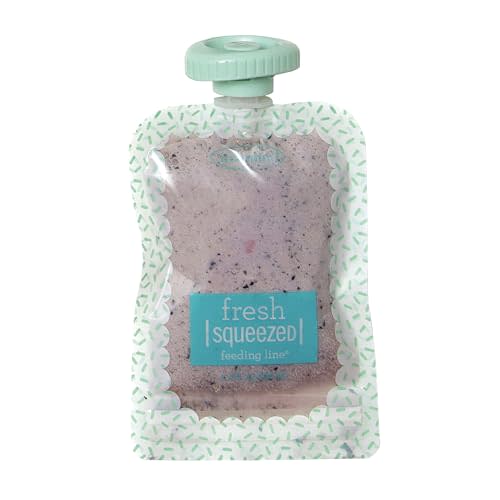 Infantino Reusable Squeeze Pouches for Homemade Baby Food, 3.5 oz, Pack of 25 - BPA, PVC, and Phthalate-Free, Freezer-Safe, with Clear Window and Labeling Space