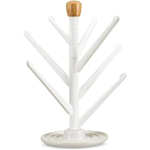 Full Circle Branch Out, Upright Kitchen Drying Rack, Ceramic Base, Perfect for Bottles, Dishcloths, and Bags