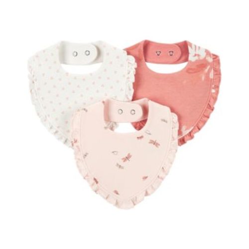 Baby Girls Bandana Bibs, Pack of 3