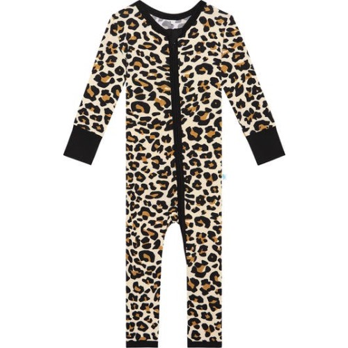 Lana Leopard Fitted Convertible Footie Pajamas, 6-9M