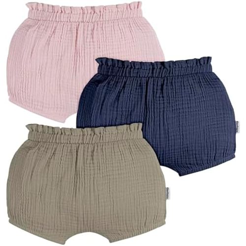 Gerber Baby Girls' 3-Pack Bubble Shorts