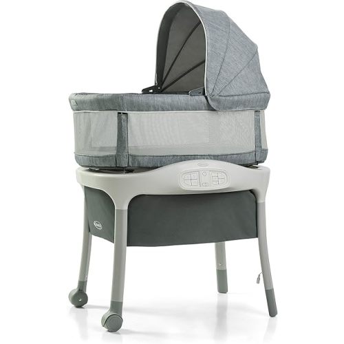 Graco Move 'n Soothe Bassinet | Baby Bassinet with Movement, Vibration and Sound Settings to Help Soothe Baby, Mullaly , 24.1x29.3x48 Inch (Pack of 1)