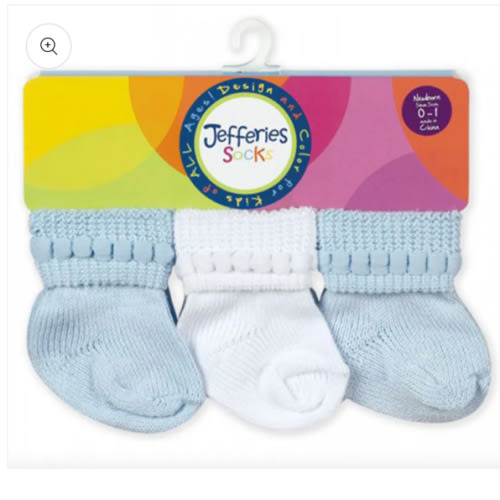 Jefferies Socks- Blue/ White – Littles on 5th