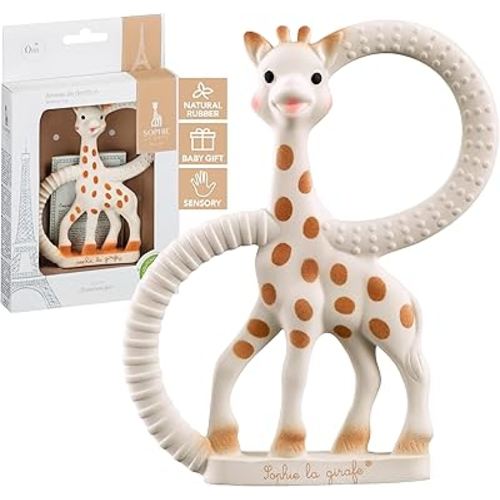 Sophie la girafe | Teething Ring | Made from Natural Rubber | Designed for Teething Babies | Awaken All 5 Senses | Easy to Clean