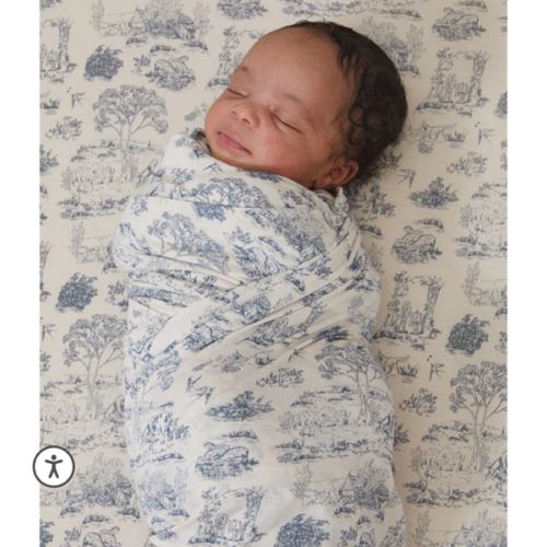 Bleu Toile Swaddle