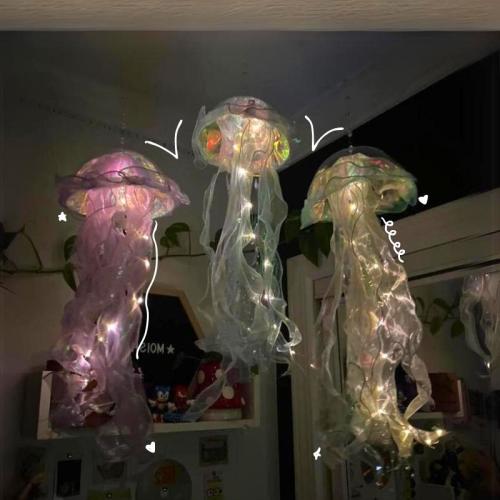 Aesthetic LED Jellyfish Lamp - Bedroom Night Lamp, Bedroom Night Light, Room And Home Decoration, Jellyfish Decor, Boho, Fantasy Nightlight