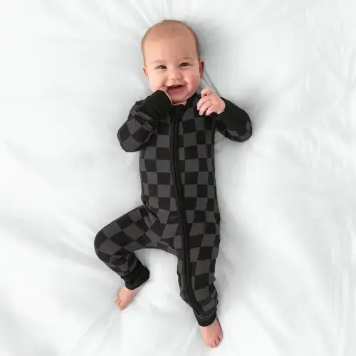 Monochrome Checks Zippy – Little Sleepies