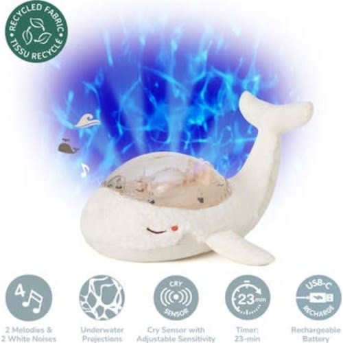 Tranquil Whale Eco - Nightlight Projector toy & Soothing Sound Machine for Better Sleep
